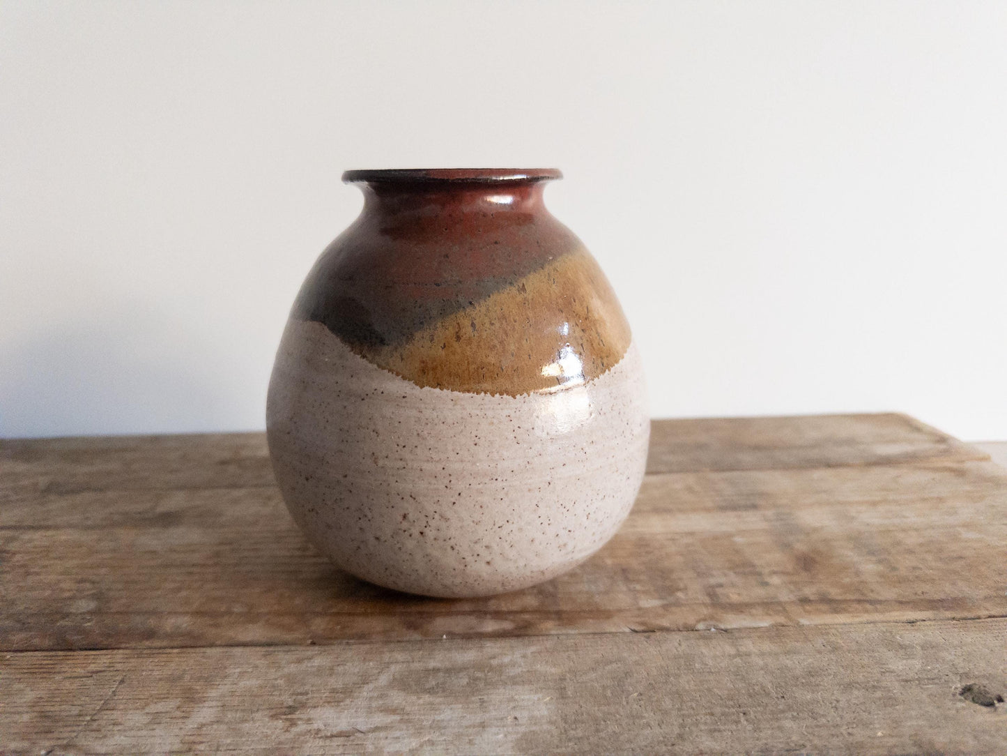 Natural Brown Studio Taper Top Pottery Natural Earth Tone Cup Bowl Wabi Sabi