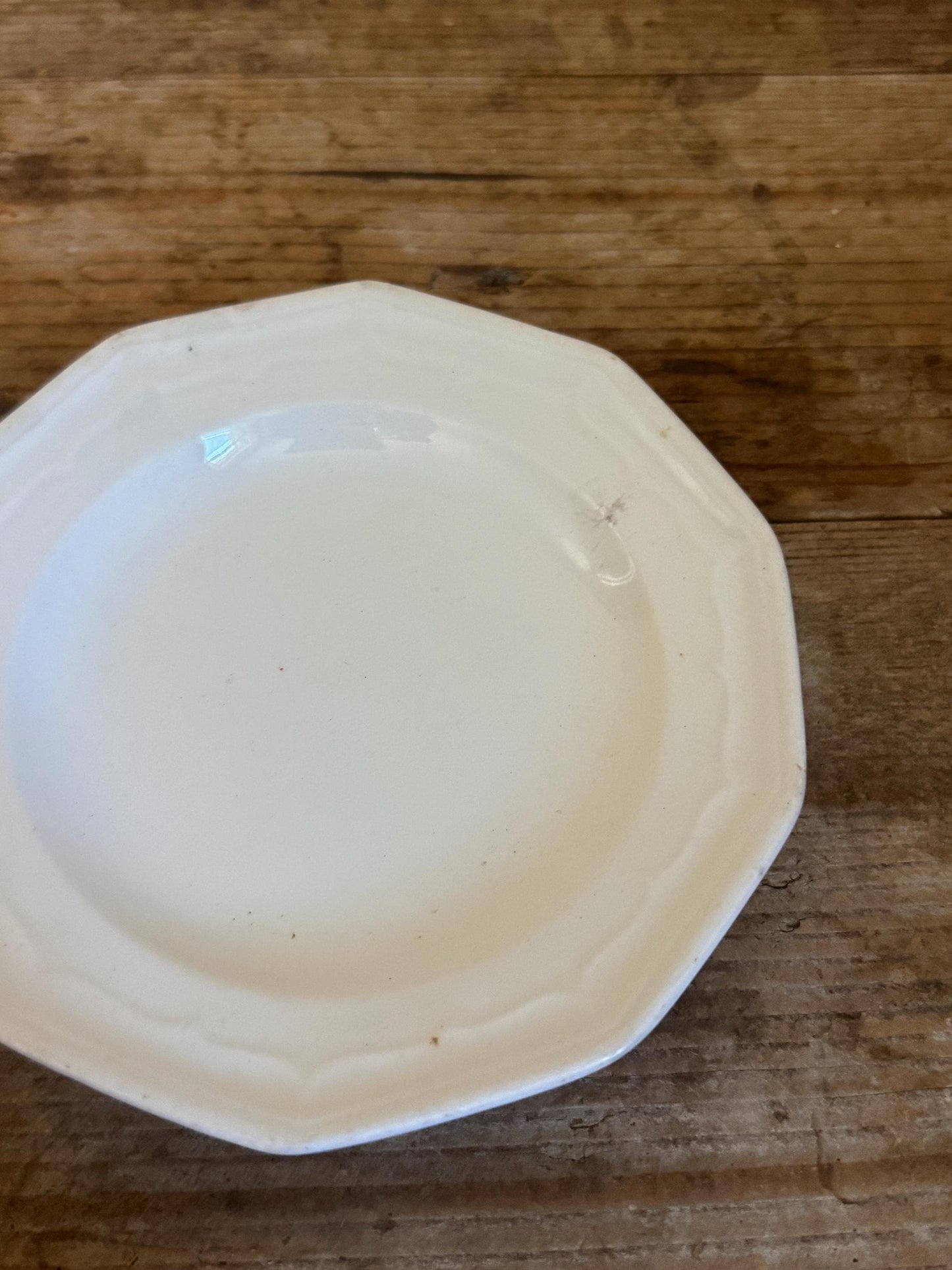 Antique T&R Boote Ironstone Bread Plate Burslem England c.1851 Registration Diamond Dessert
