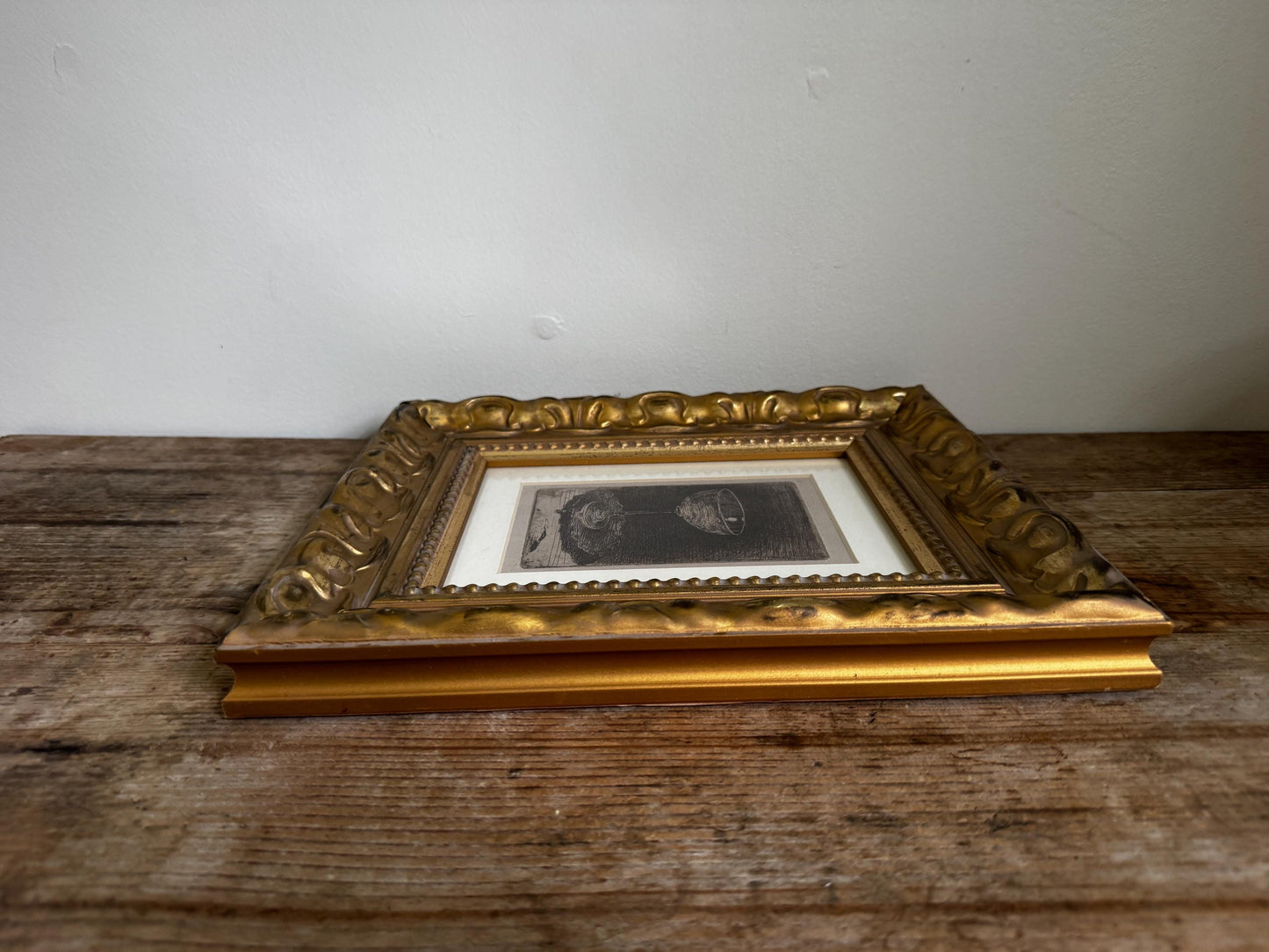 Framed Wine Glass Whistler Frame Matted Print Giclee Print Wall Art in Wood Frame