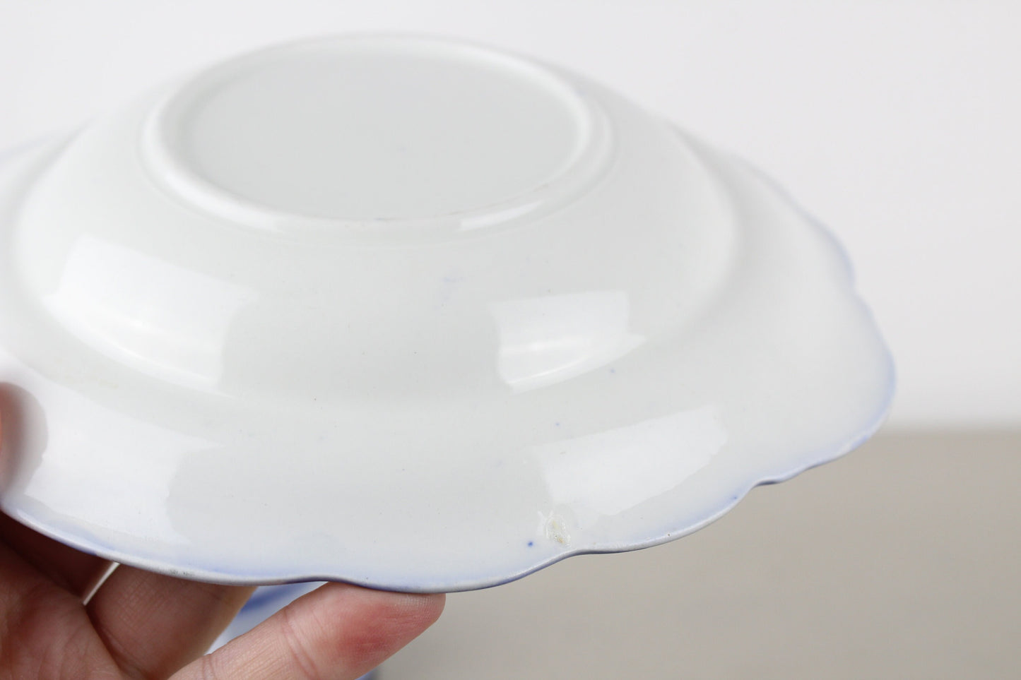 W.H. Grindley Lorne Flow Blue Covered Butter Serving Dish Ironstone With Insert 3-Piece England