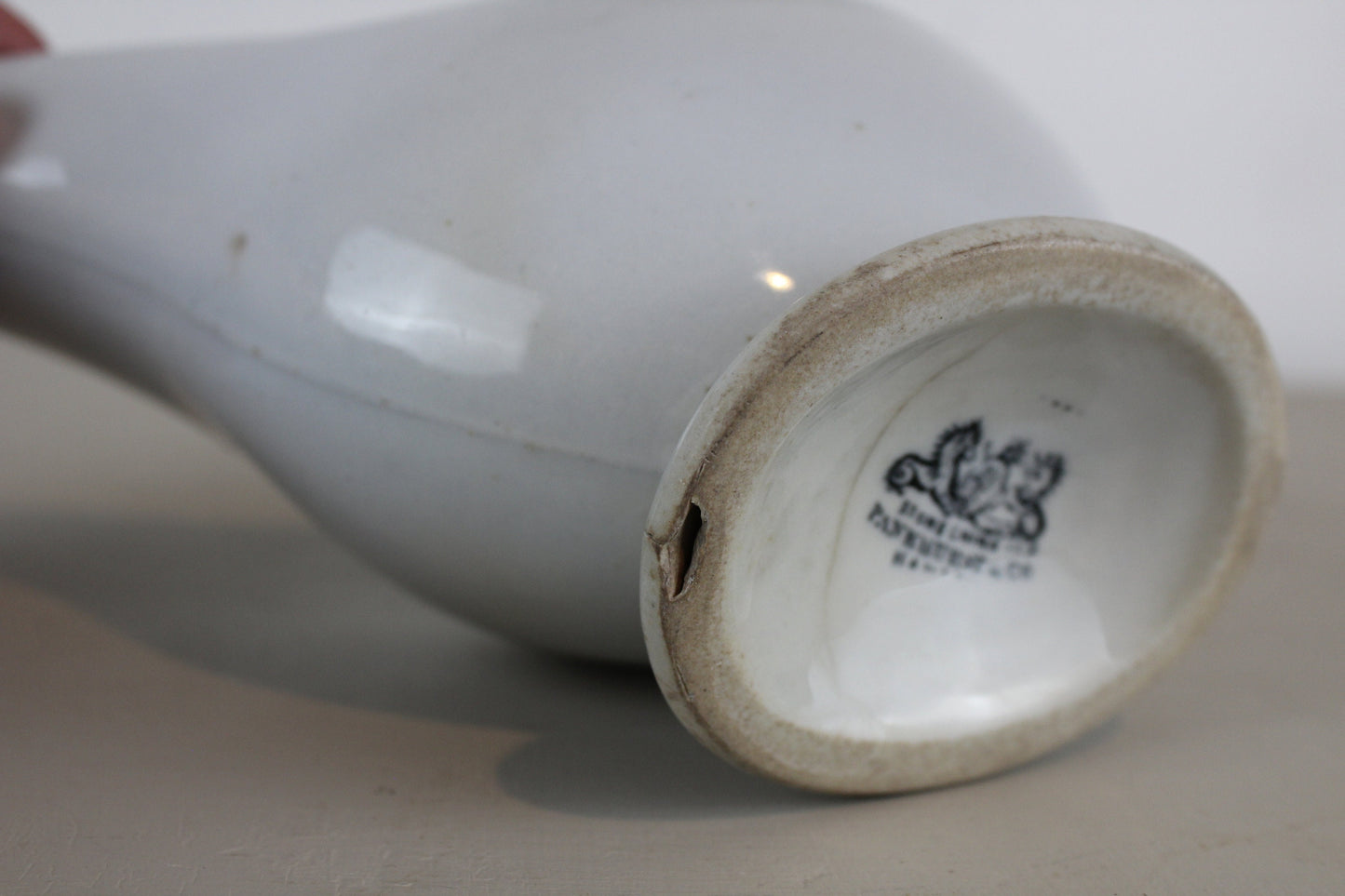 Pankhurst & Co England White Creamer Gravy Boat Serving Antique Distressed Ironstone 1800s