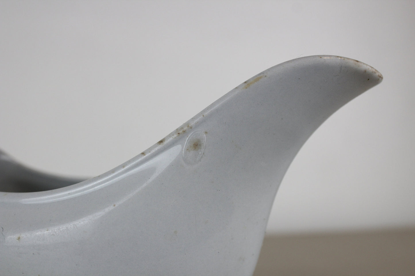 Pankhurst & Co England White Creamer Gravy Boat Serving Antique Distressed Ironstone 1800s
