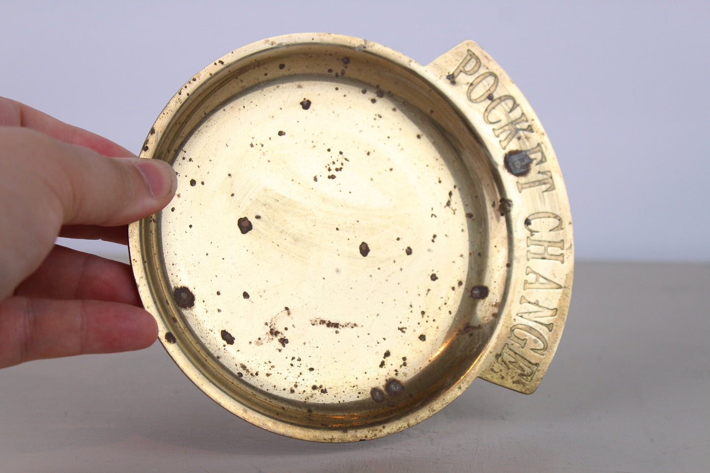 Pocket Change Brass Money Dish Change Bowl Vintage