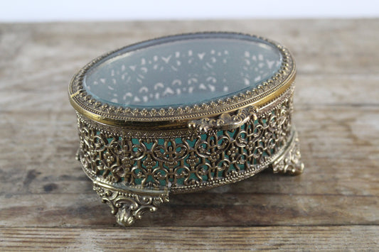 Jewelry Box Hinged Ormalu Jewelry Box Small Lided