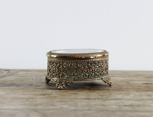 Jewelry Box Hinged Ormalu Jewelry Box Small Lided