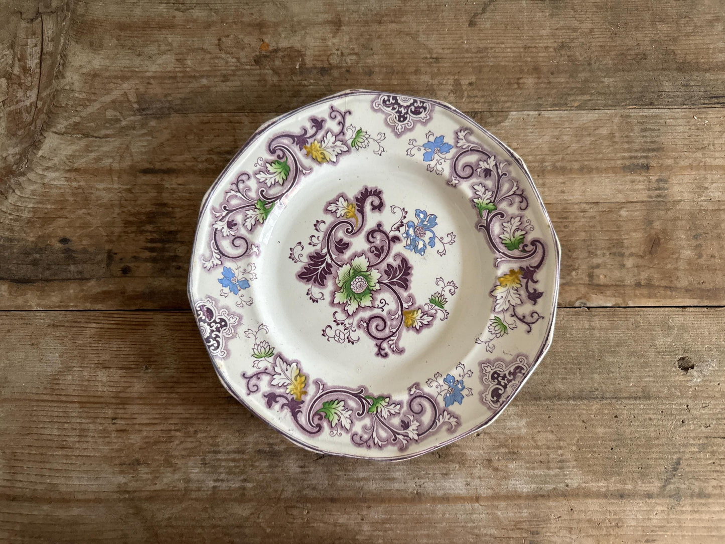 Antique Frances Morley Aurora Purple Plate Dinner Luncheon
