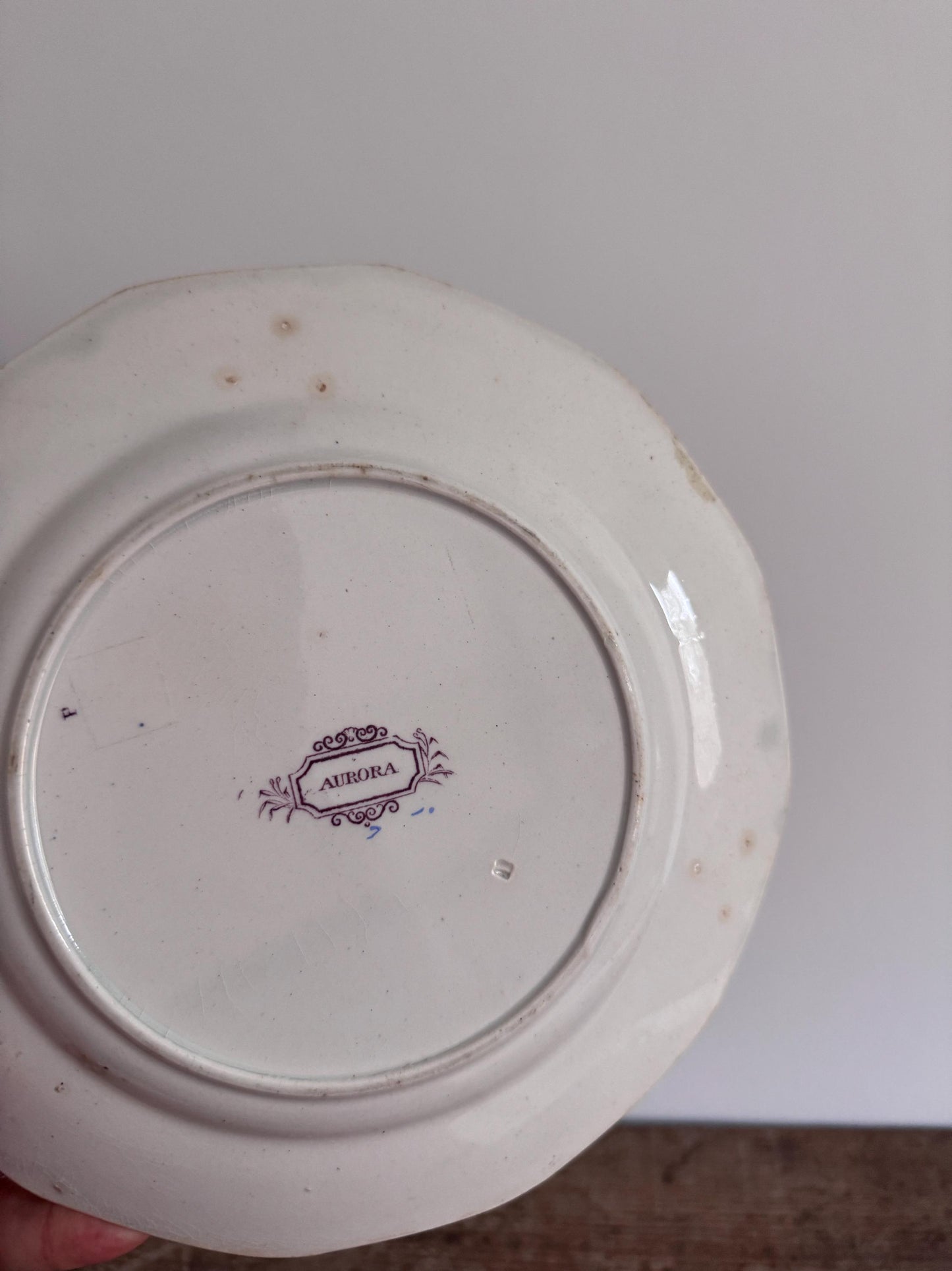 Antique Frances Morley Aurora Purple Plate Dinner Luncheon