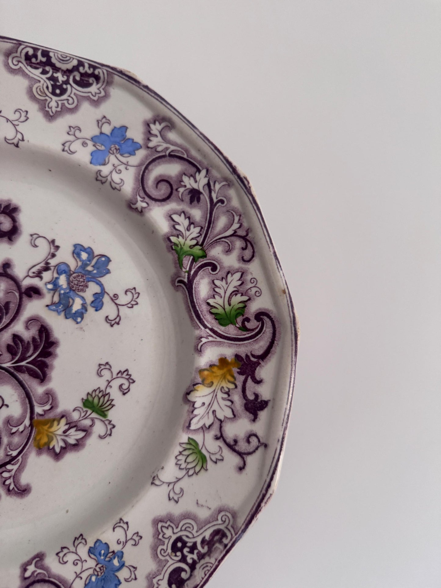 Antique Frances Morley Aurora Purple Plate Dinner Luncheon