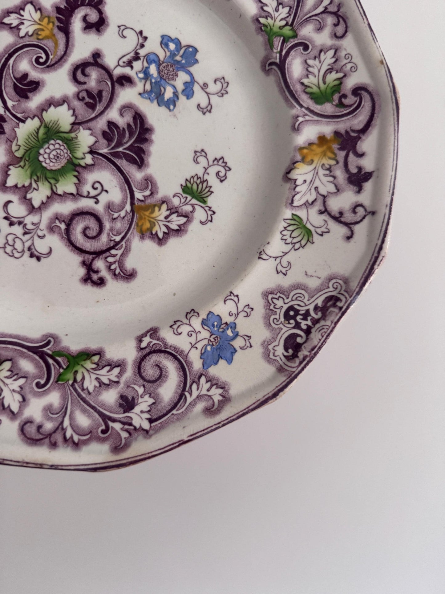 Antique Frances Morley Aurora Purple Plate Dinner Luncheon