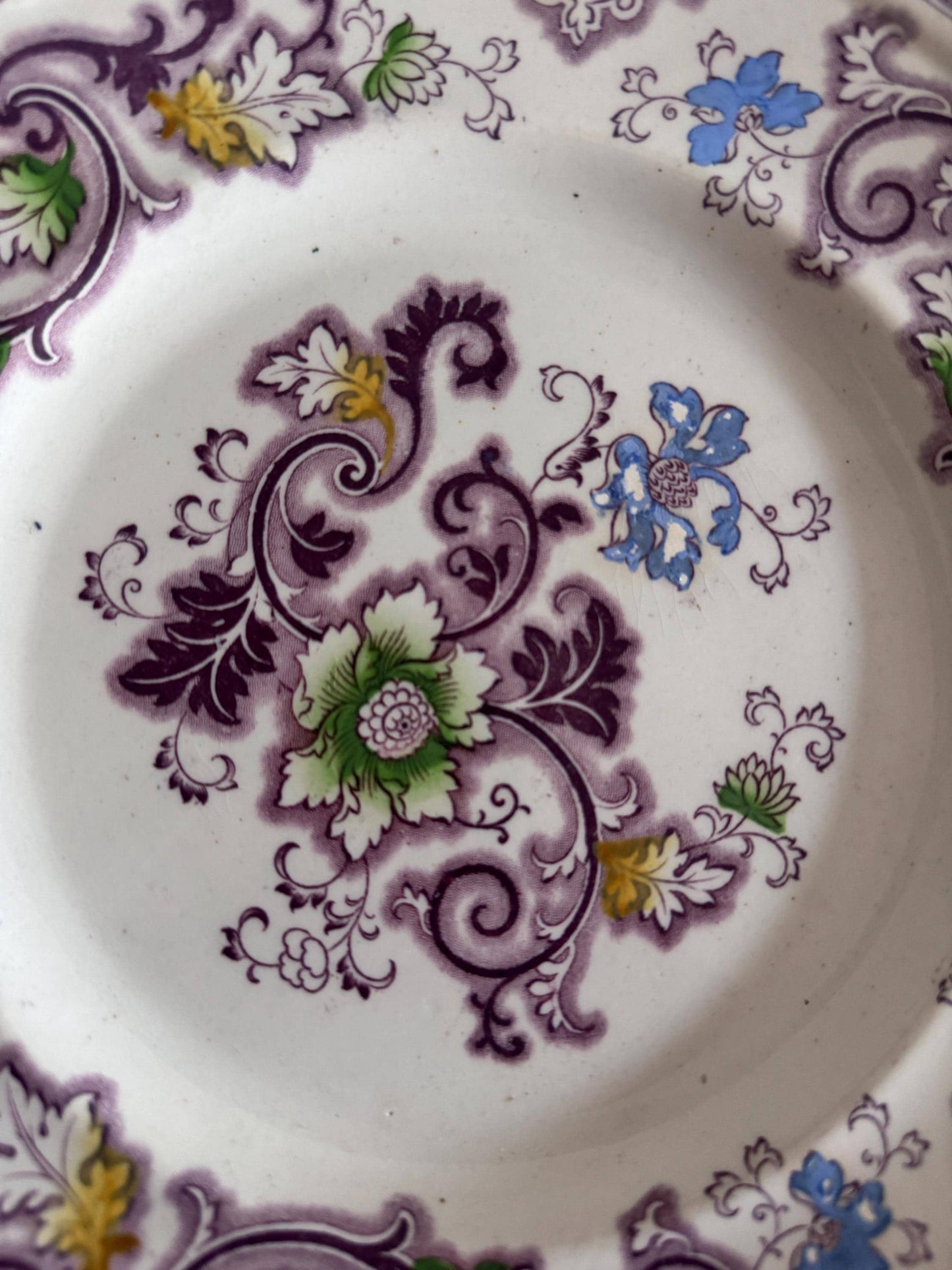 Antique Frances Morley Aurora Purple Plate Dinner Luncheon