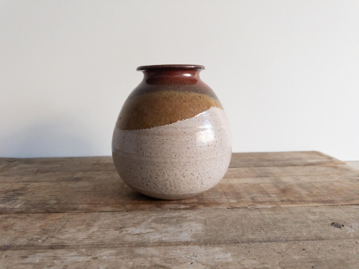 Natural Brown Studio Taper Top Pottery Natural Earth Tone Cup Bowl Wabi Sabi