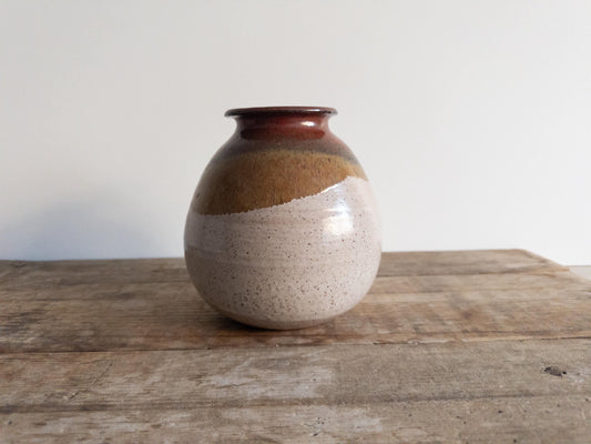 Natural Brown Studio Taper Top Pottery Natural Earth Tone Cup Bowl Wabi Sabi