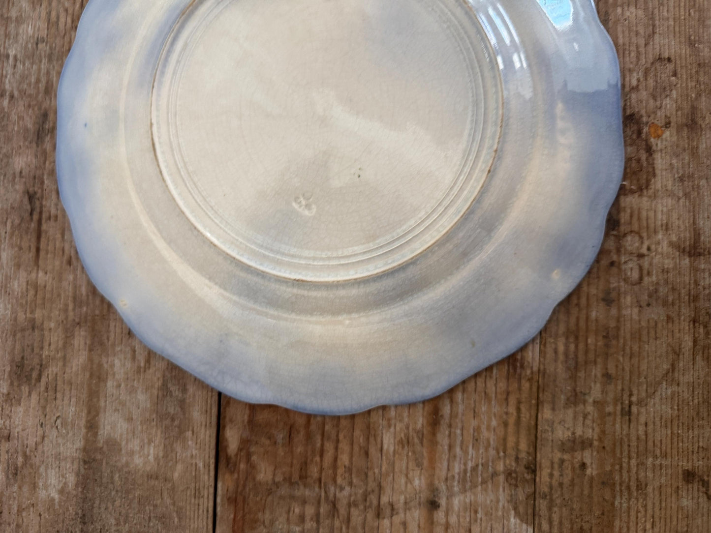 Ridgways Lonsdale Flow Blue 10" Dinner Plate 9 7/8 in Gold Edge