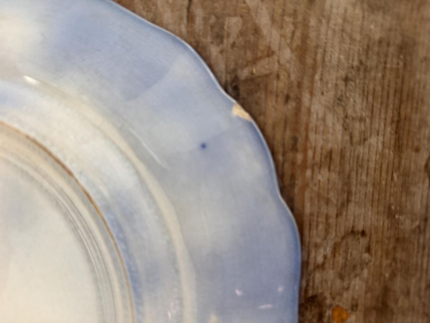 Ridgways Lonsdale Flow Blue 10" Dinner Plate 9 7/8 in Gold Edge