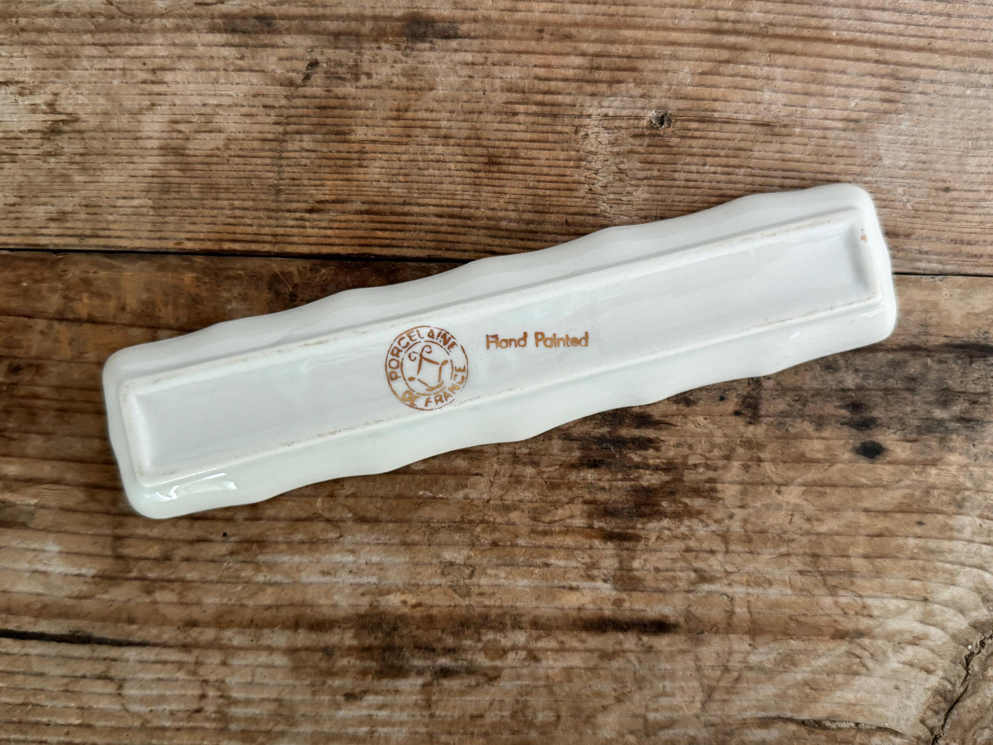 Porcelaine de France Relish Mint Tray Pen Holder Catchall Tray Bone Dish Antique