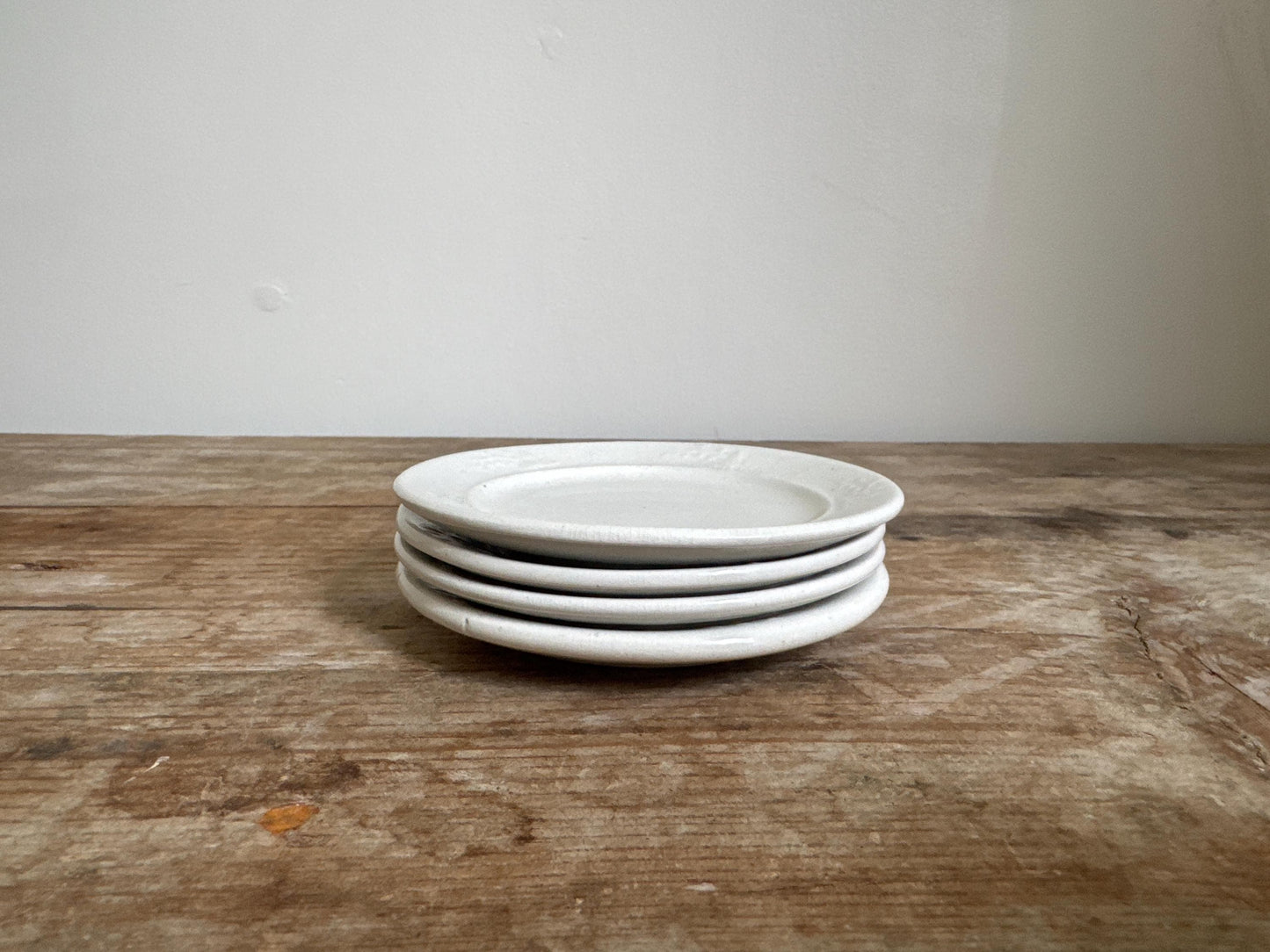 Antique Anthony A Shaw Ironstone Butterpat Childs Plate Lot of 4
