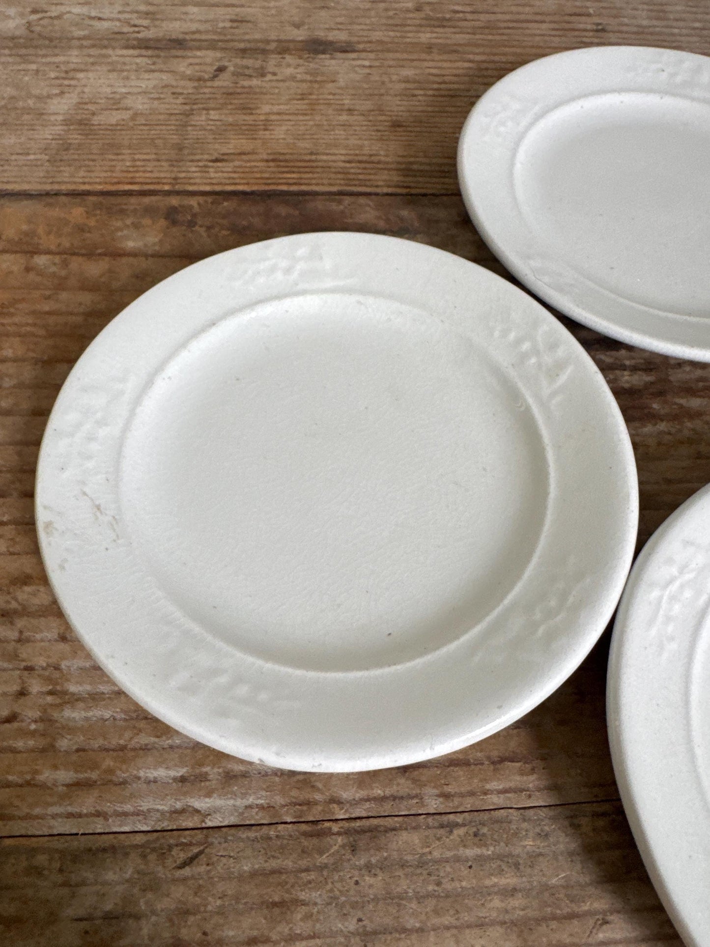 Antique Anthony A Shaw Ironstone Butterpat Childs Plate Lot of 4