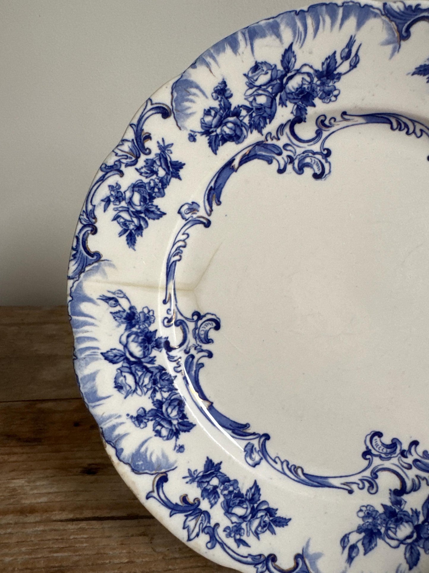 Lorraine by Ridgways Plate Lot of 4 Blue and White Ironstone