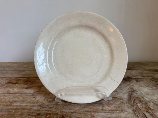 Antique Thomas Furnival Ironstone White Ironstone Crazing Chunky Plate Dinner Lunch Serving Piece
