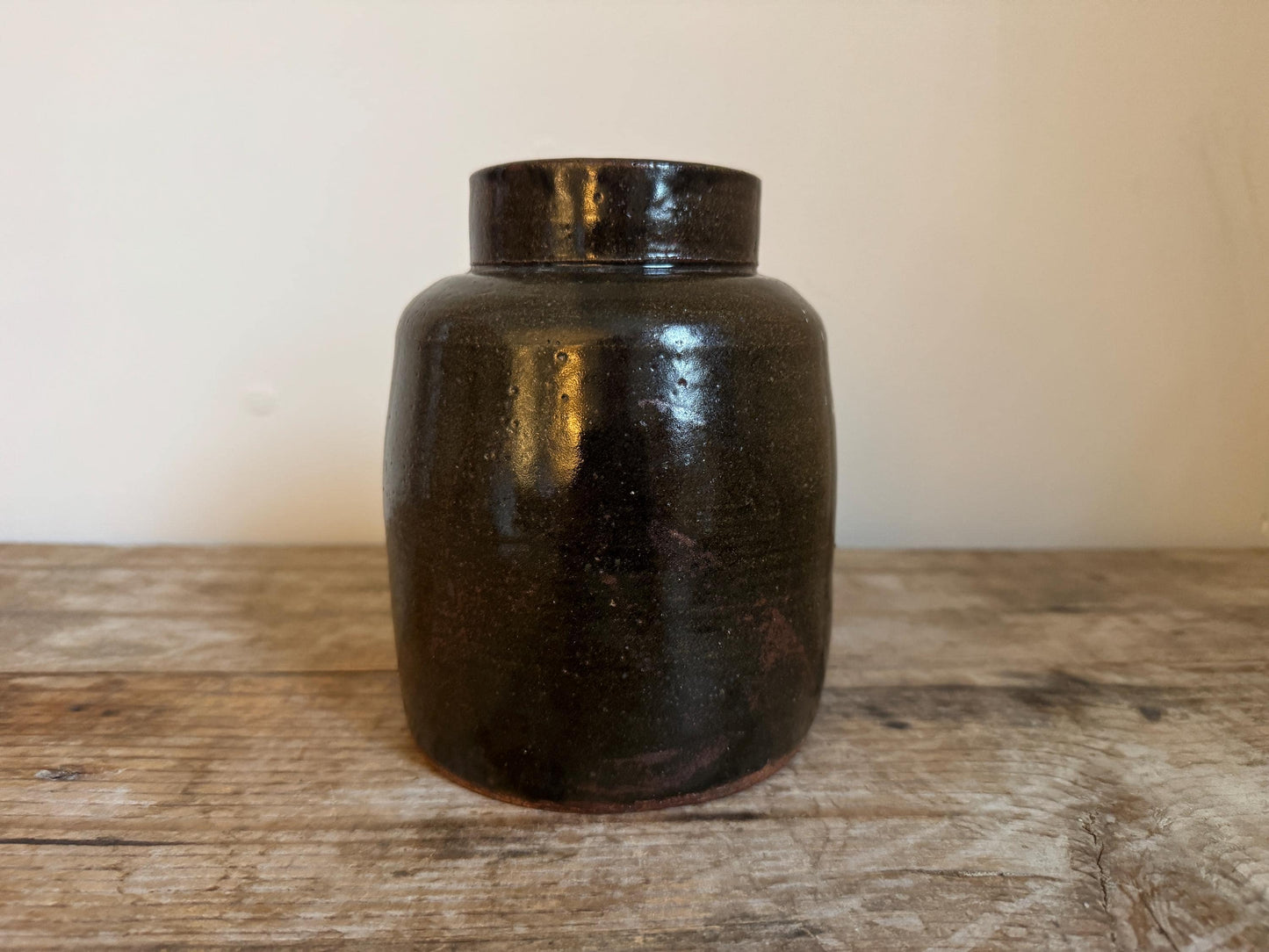 Natural Brown Studio Taper Top Pottery Natural Earth Tone Vase 6.5