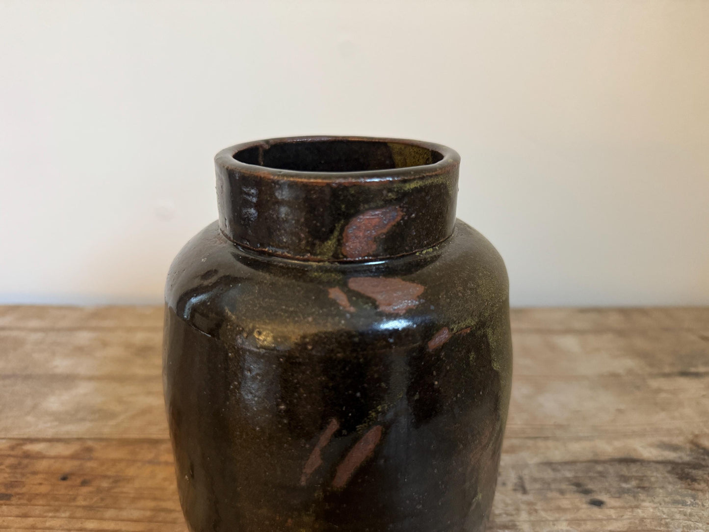 Natural Brown Studio Taper Top Pottery Natural Earth Tone Vase 6.5