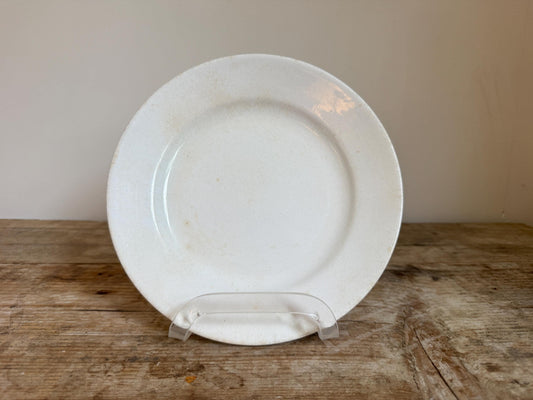 Antique Thomas Furnival Ironstone White Ironstone Crazing Chunky Plate Dinner Lunch Serving Piece