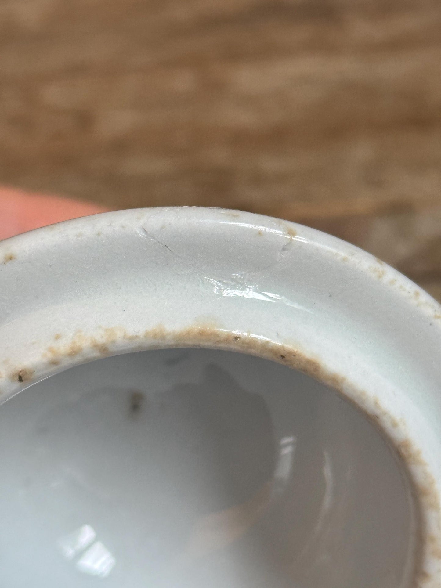 Antique Powell Bishop England Sugar Bowl Pottery White English Ironstone