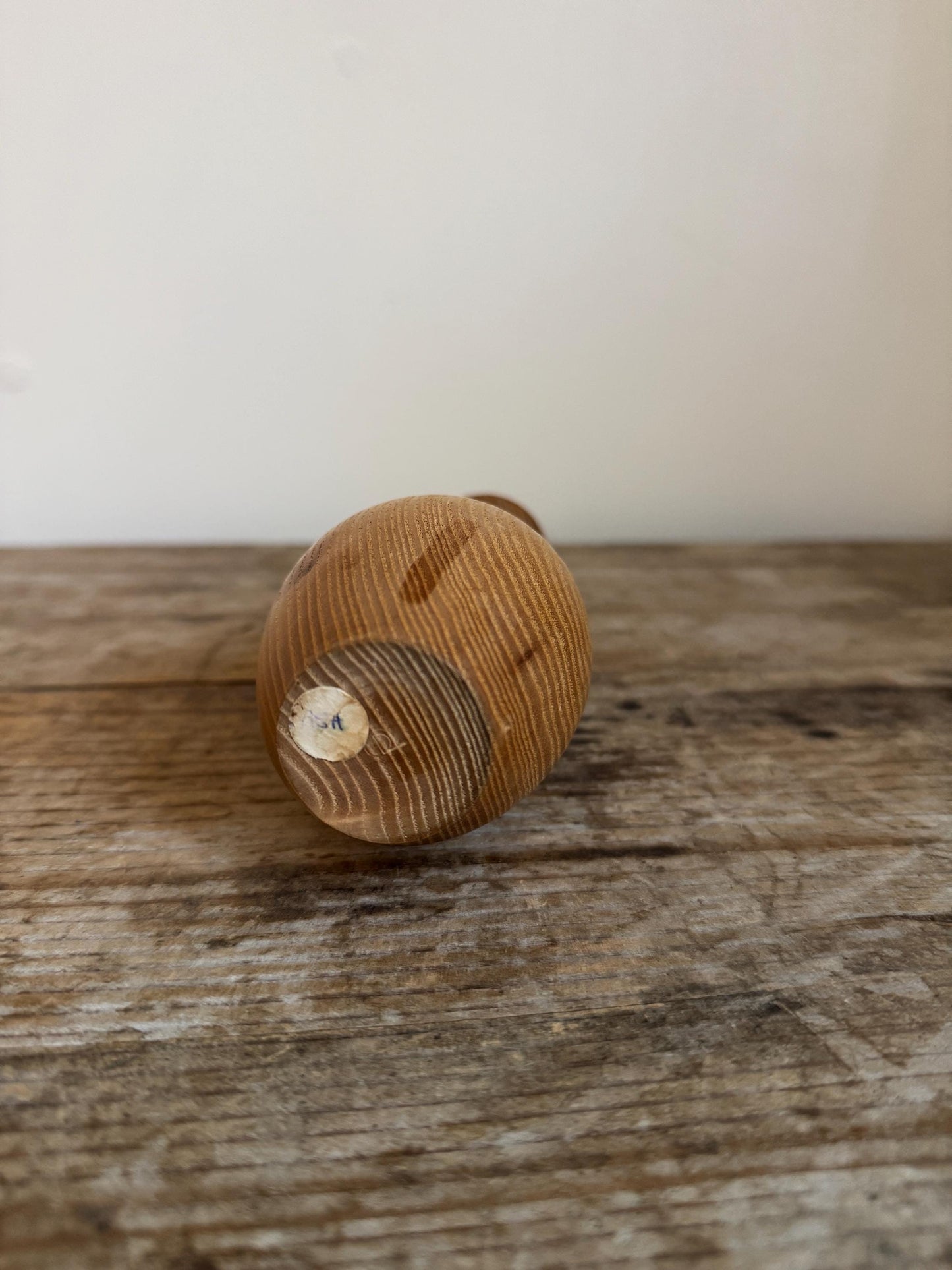 Natural Light Brown Wood Ash Taper Vase Bud Flower Vintage