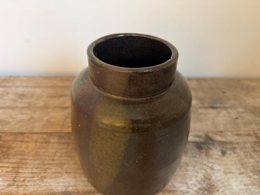 Natural Brown Studio Taper Top Pottery Natural Earth Tone Vase 6.5
