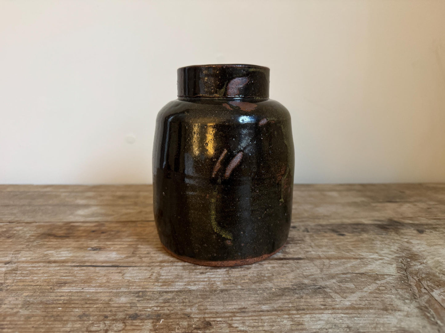 Natural Brown Studio Taper Top Pottery Natural Earth Tone Vase 6.5