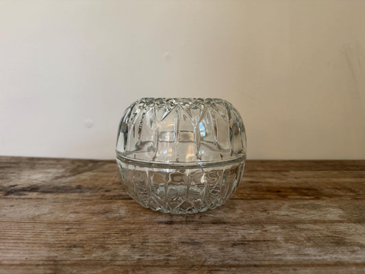 Homco USA Clear Dome Diamond Glass Fairy Lamp Lantern Votive