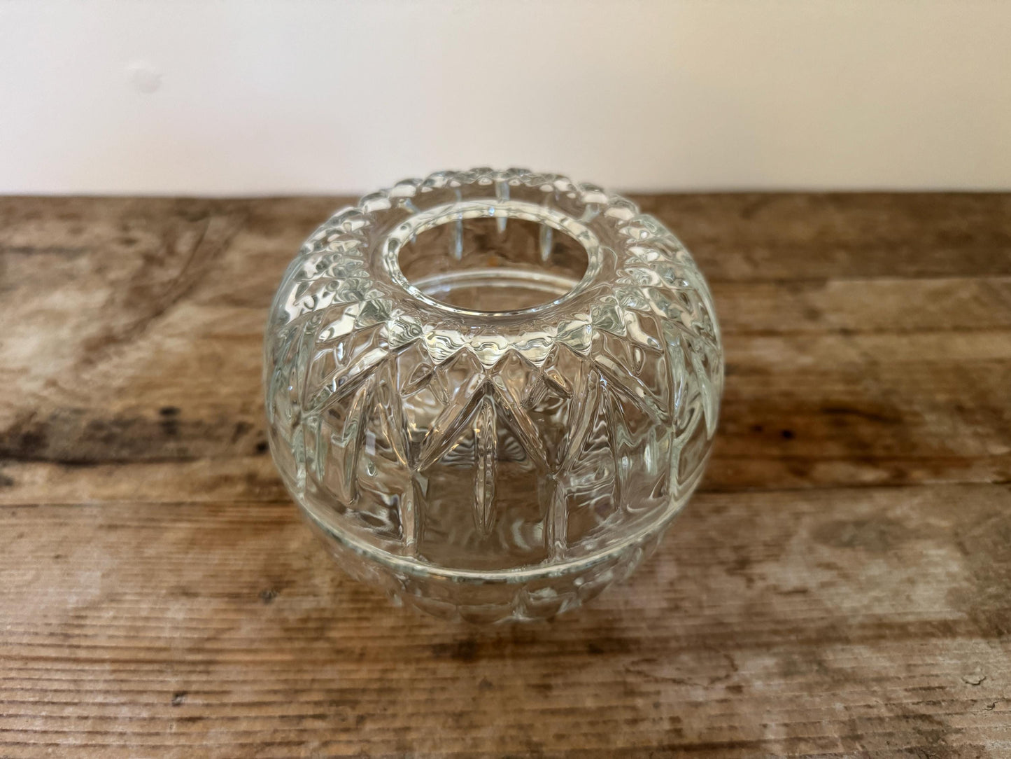 Homco USA Clear Dome Diamond Glass Fairy Lamp Lantern Votive