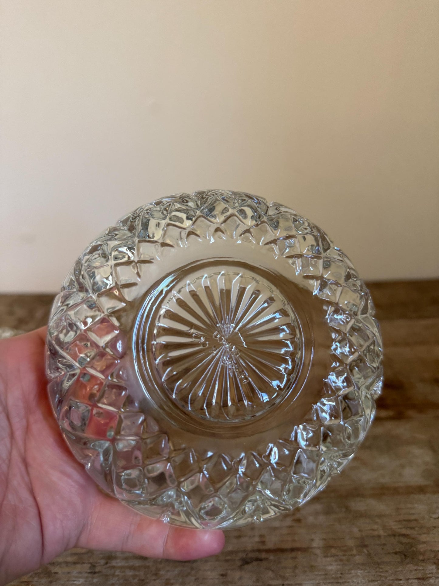 Homco USA Clear Dome Diamond Glass Fairy Lamp Lantern Votive