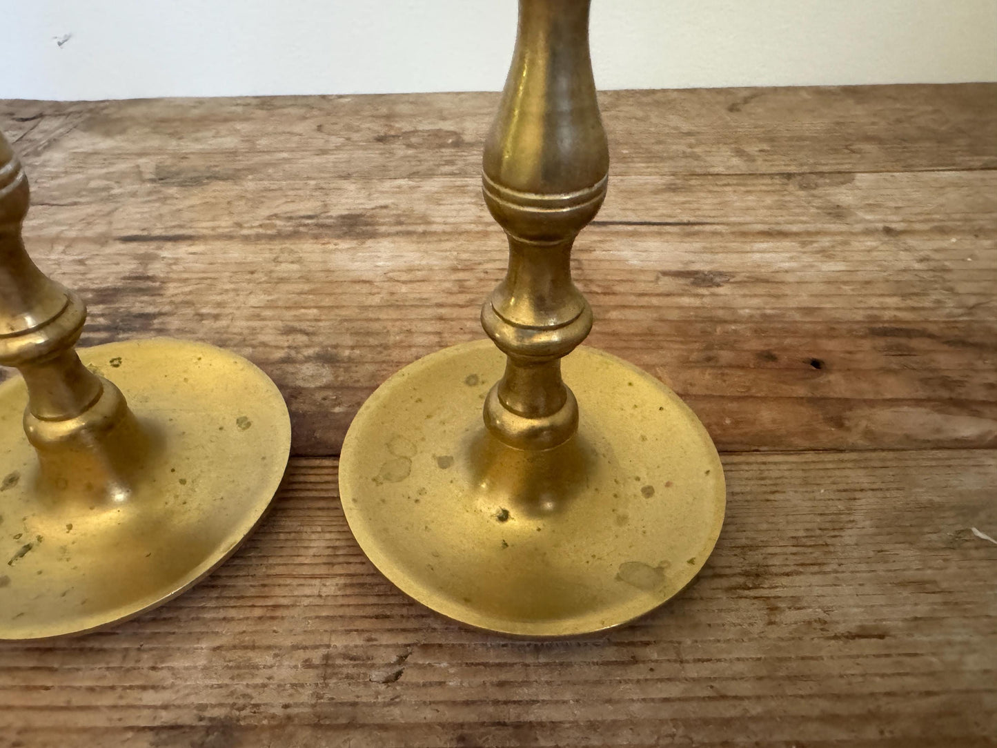 Vintage Brass Candle Stick Holders Tapers 7 inch Set of 2