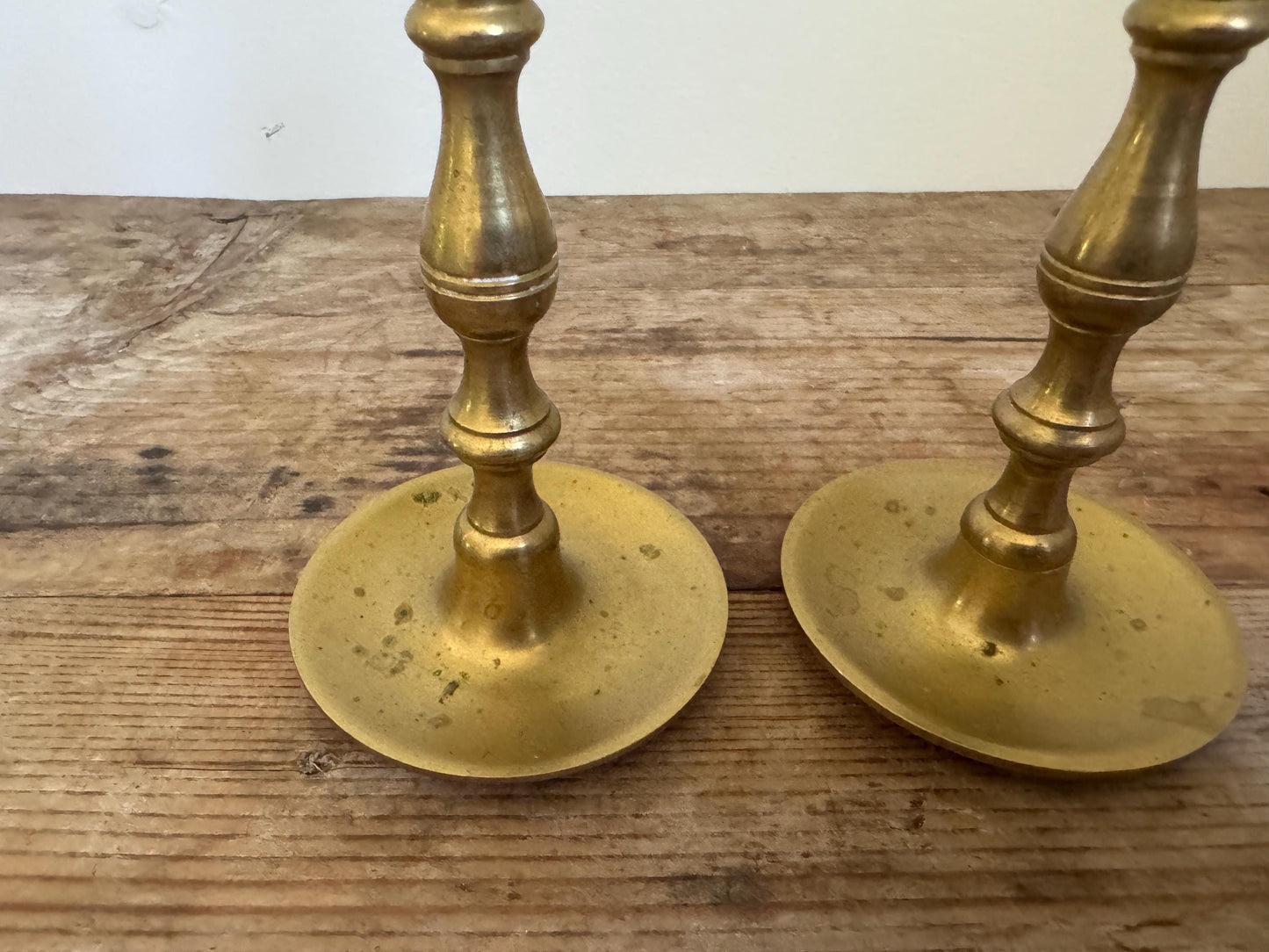 Vintage Brass Candle Stick Holders Tapers 7 inch Set of 2