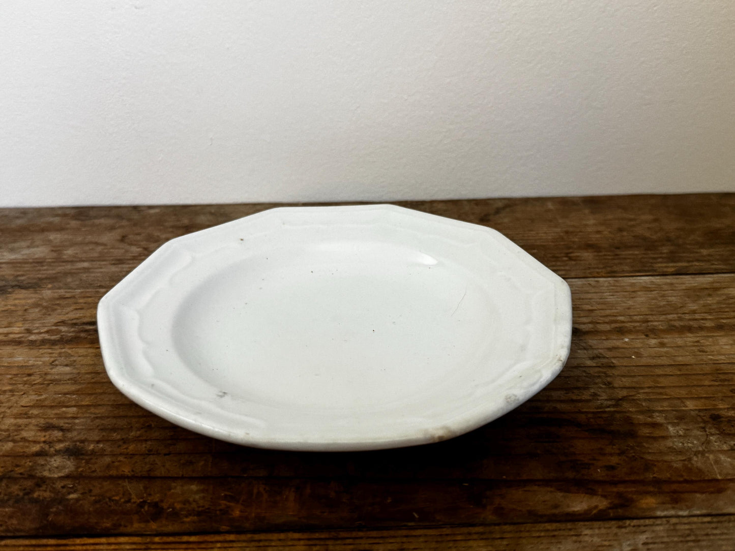 Antique T&R Boote Ironstone Bread Plate Burslem England c.1851 Registration Diamond Dessert