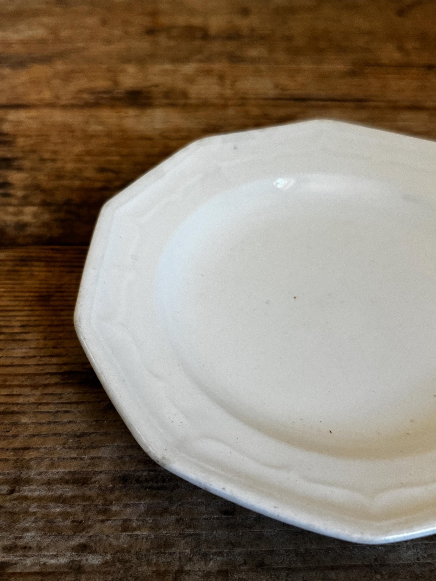 Antique T&R Boote Ironstone Bread Plate Burslem England c.1851 Registration Diamond Dessert