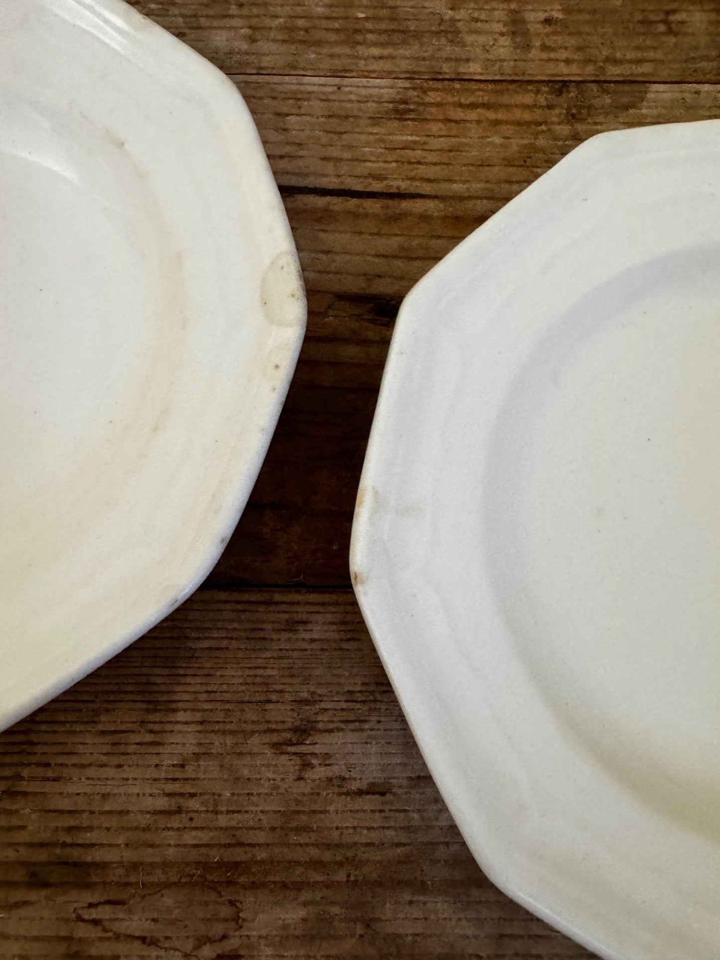Antique T&R Boote Ironstone Bread Plates (Set of 2), Burslem England Dessert Dishes