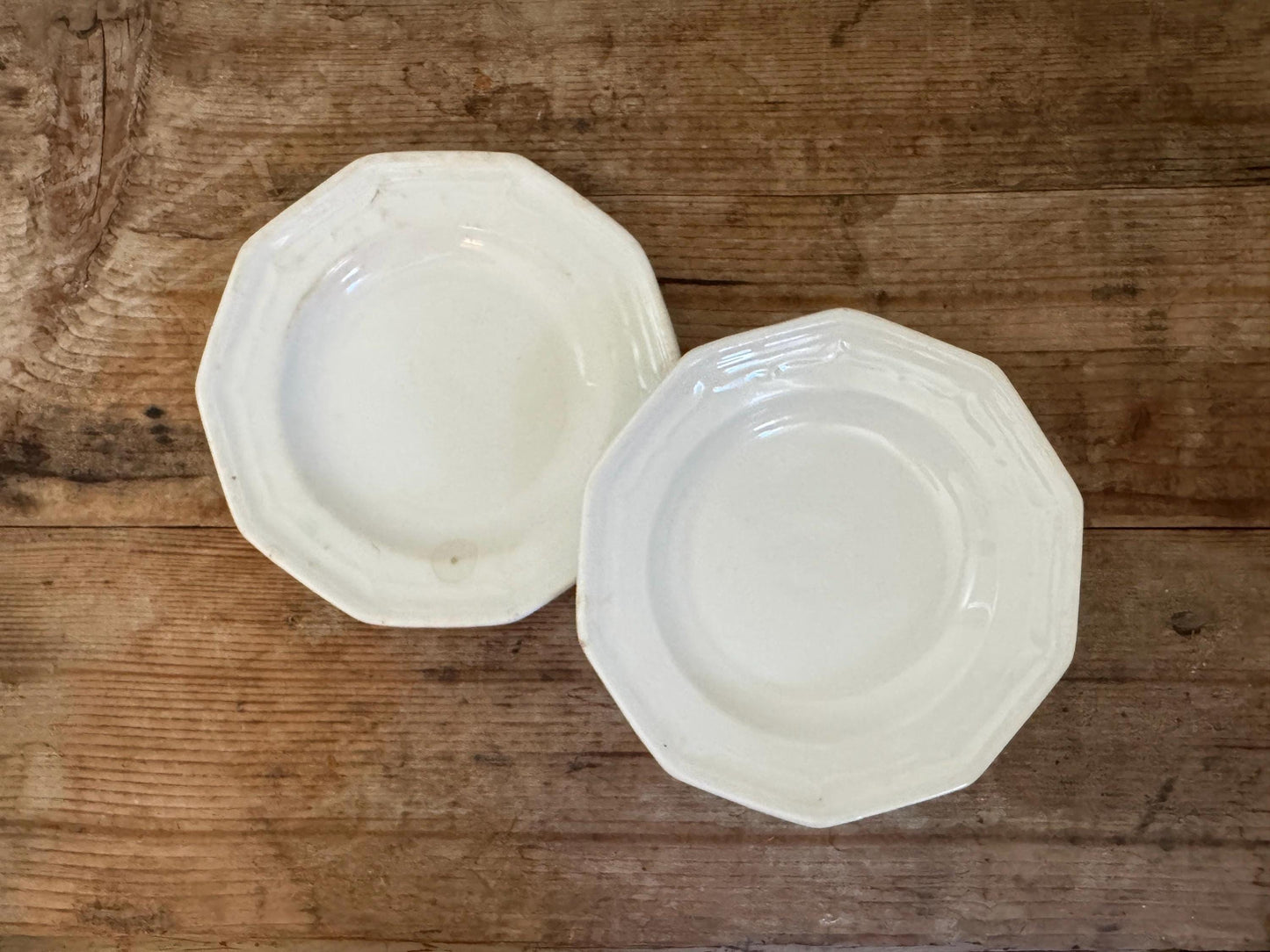 Antique T&R Boote Ironstone Bread Plates (Set of 2), Burslem England Dessert Dishes