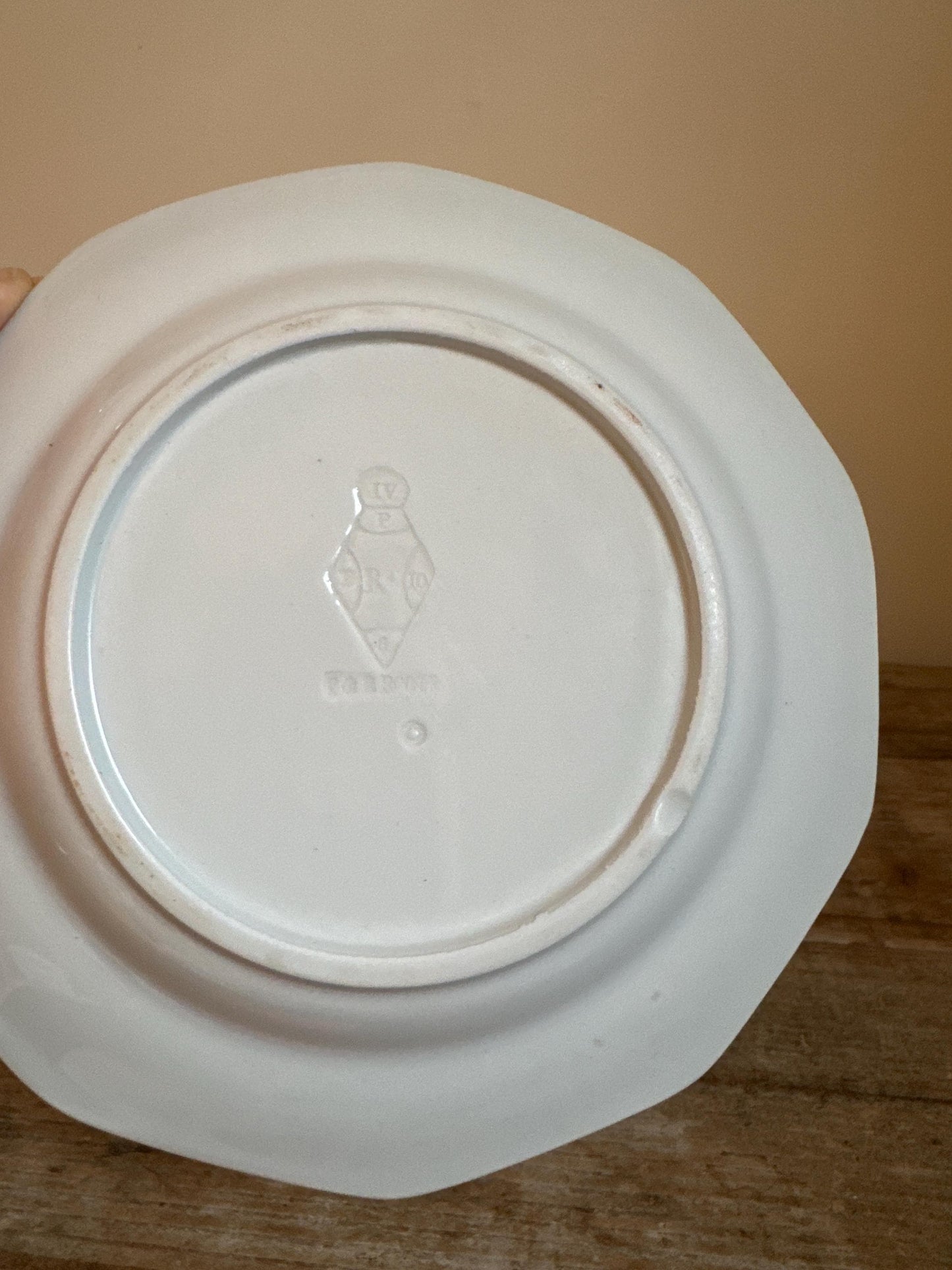 Antique T&R Boote Ironstone 7" Bread Plate Burslem England c.1851 Registration Diamond Dessert