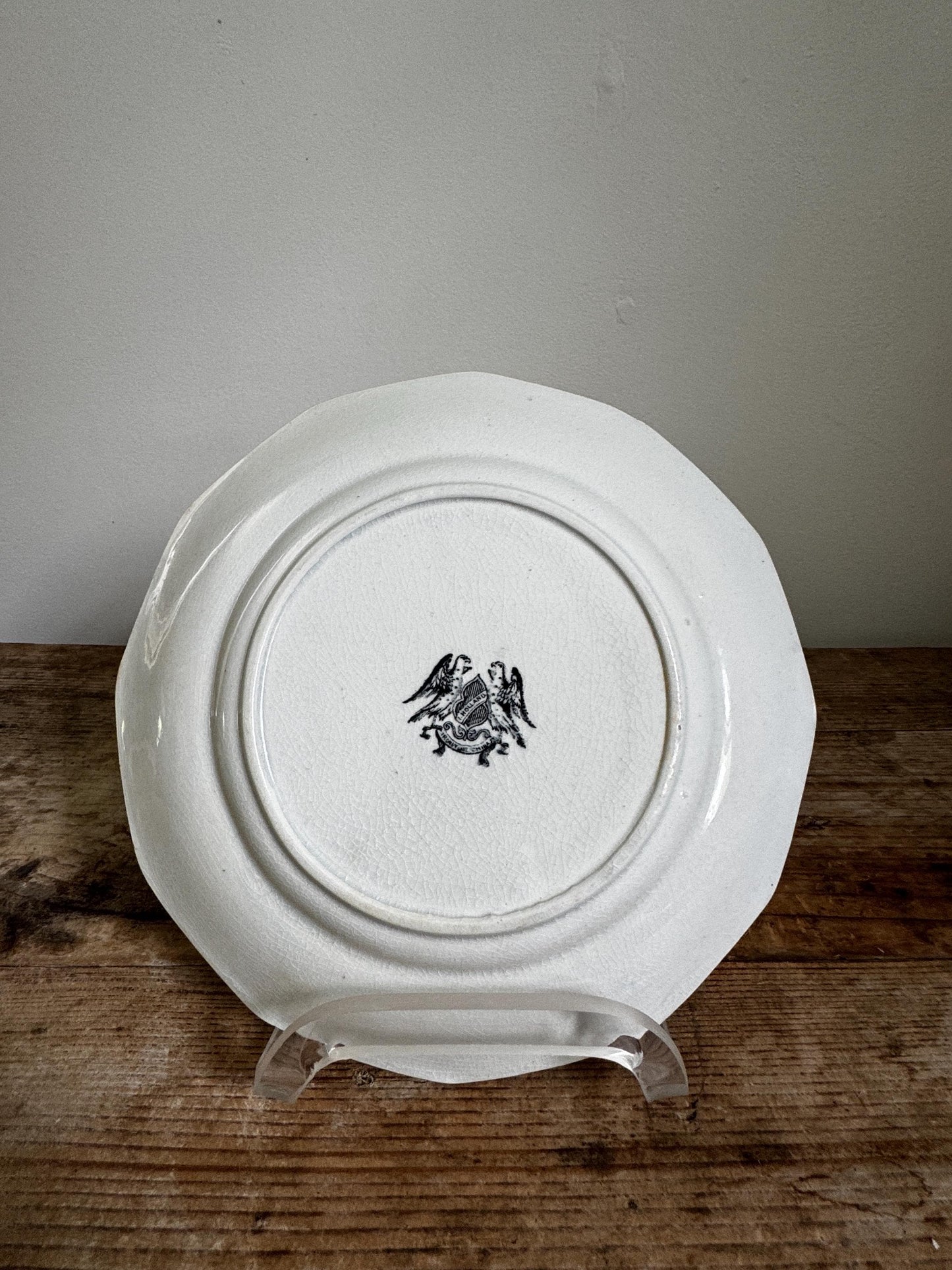 Antique John I Holland Ironstone Plate England 1854 Dining Dinner Plate