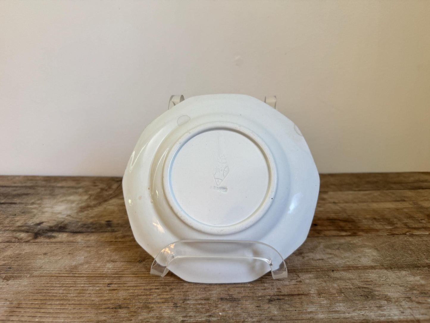 Antique T&R Boote Ironstone 7" Bread Plate Burslem England c.1851 Registration Diamond Dessert
