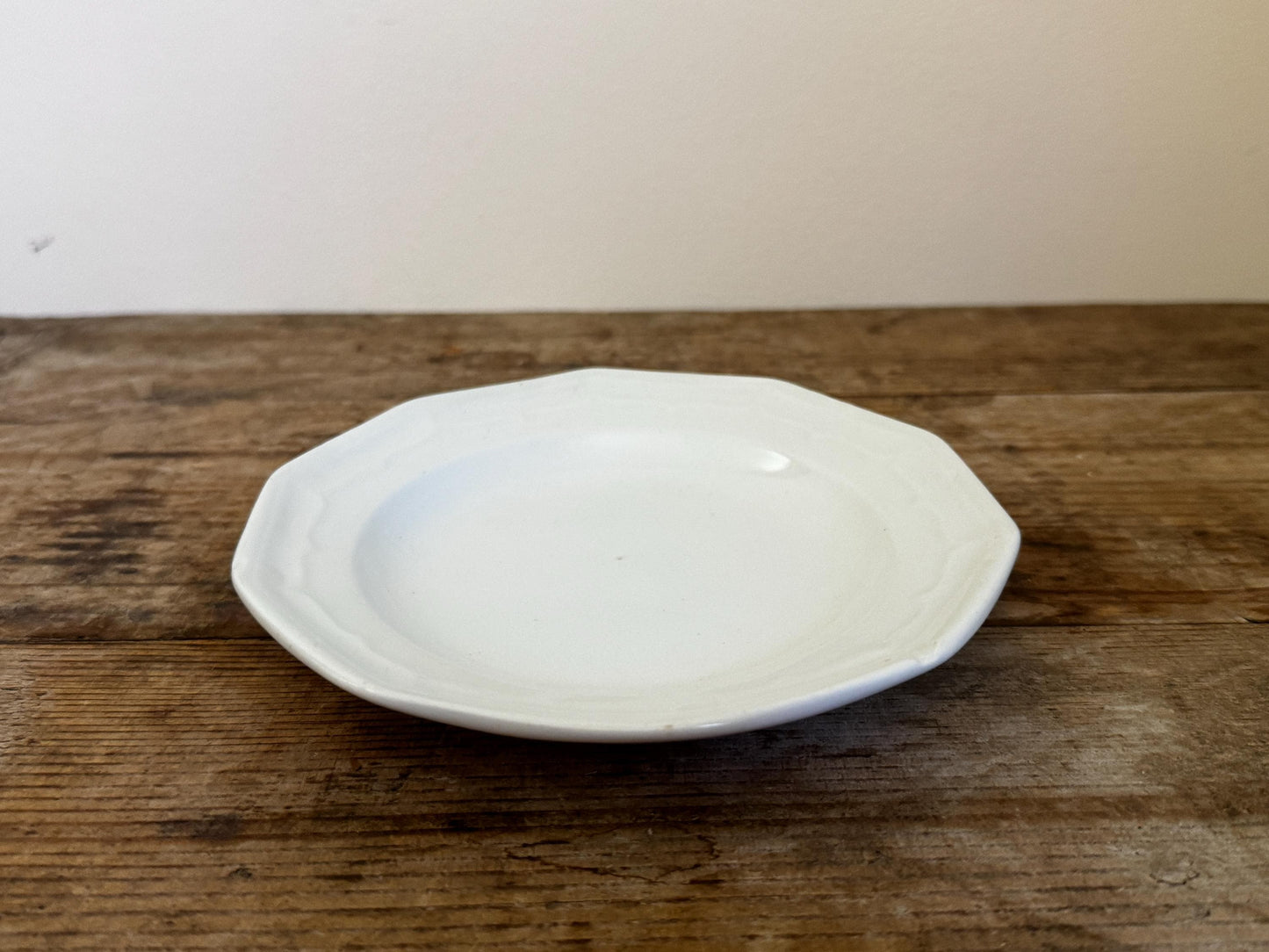 Antique T&R Boote Ironstone Bread Plate Burslem England c.1851 Registration Diamond Dessert