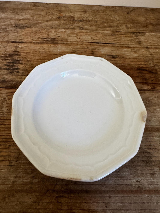 Antique T&R Boote Ironstone Bread Plate Burslem England c.1851 Registration Diamond Dessert