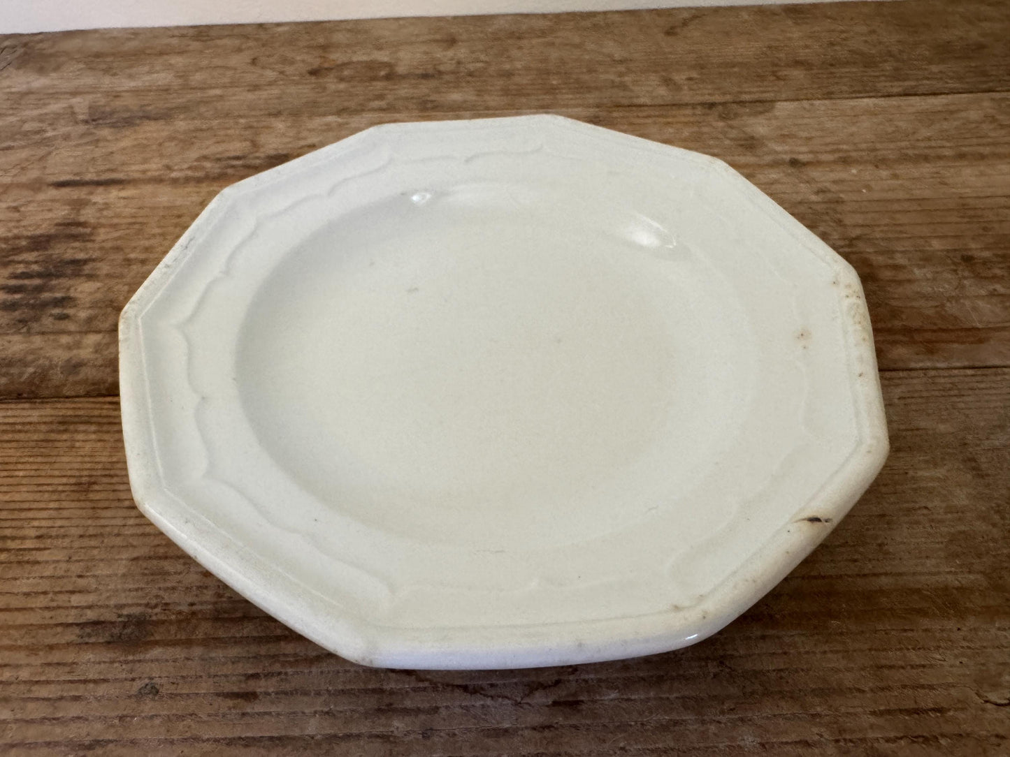 Antique T&R Boote Ironstone Bread Plate Burslem England c.1851 Registration Diamond Dessert