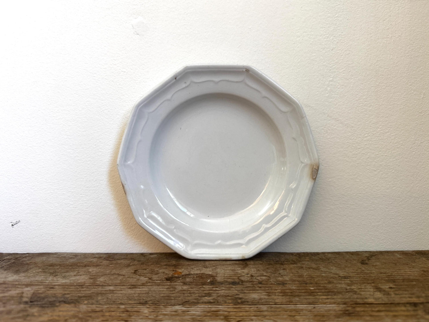 Antique T&R Boote Ironstone Bread Plate Burslem England c.1851 Registration Diamond Dessert