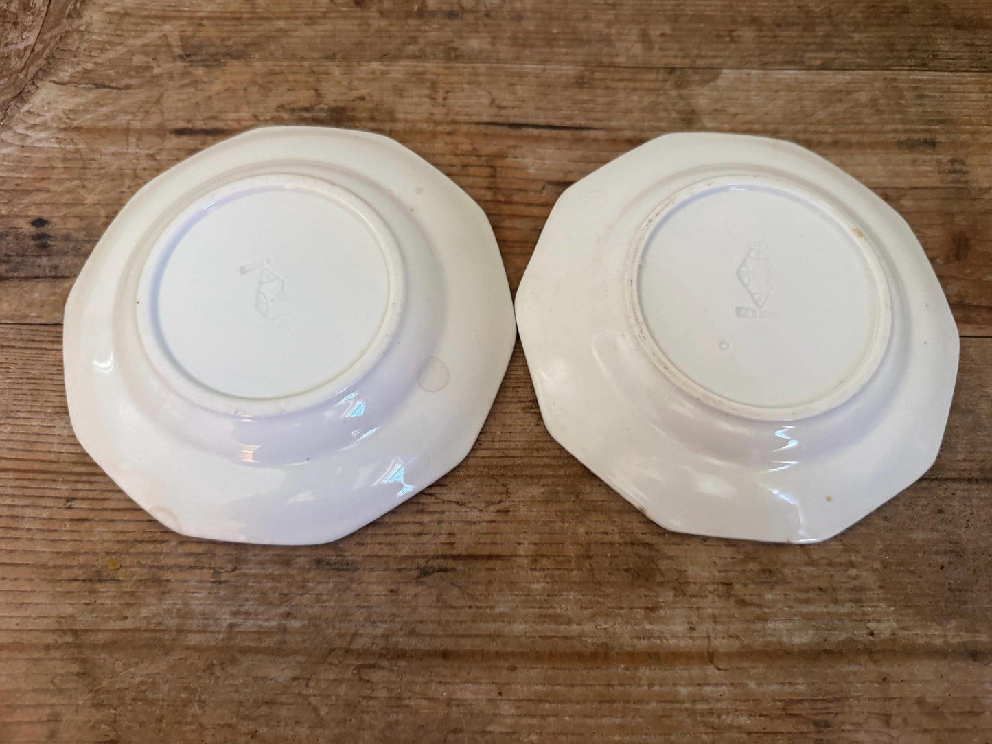 Antique T&R Boote Ironstone Bread Plates (Set of 2), Burslem England Dessert Dishes