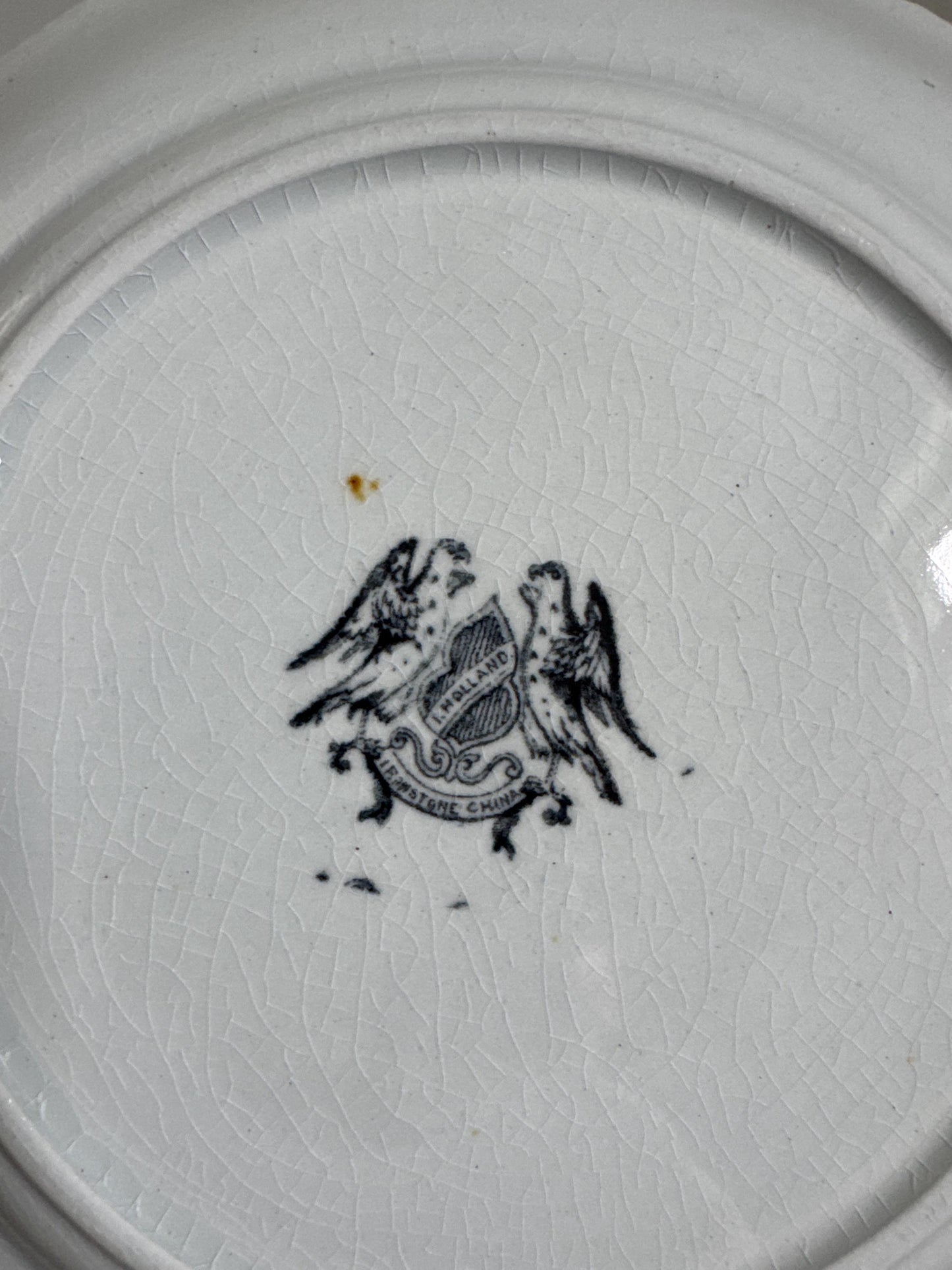 Antique John I Holland Ironstone 8.5" Plate England 1854 Dining Dinner Plate