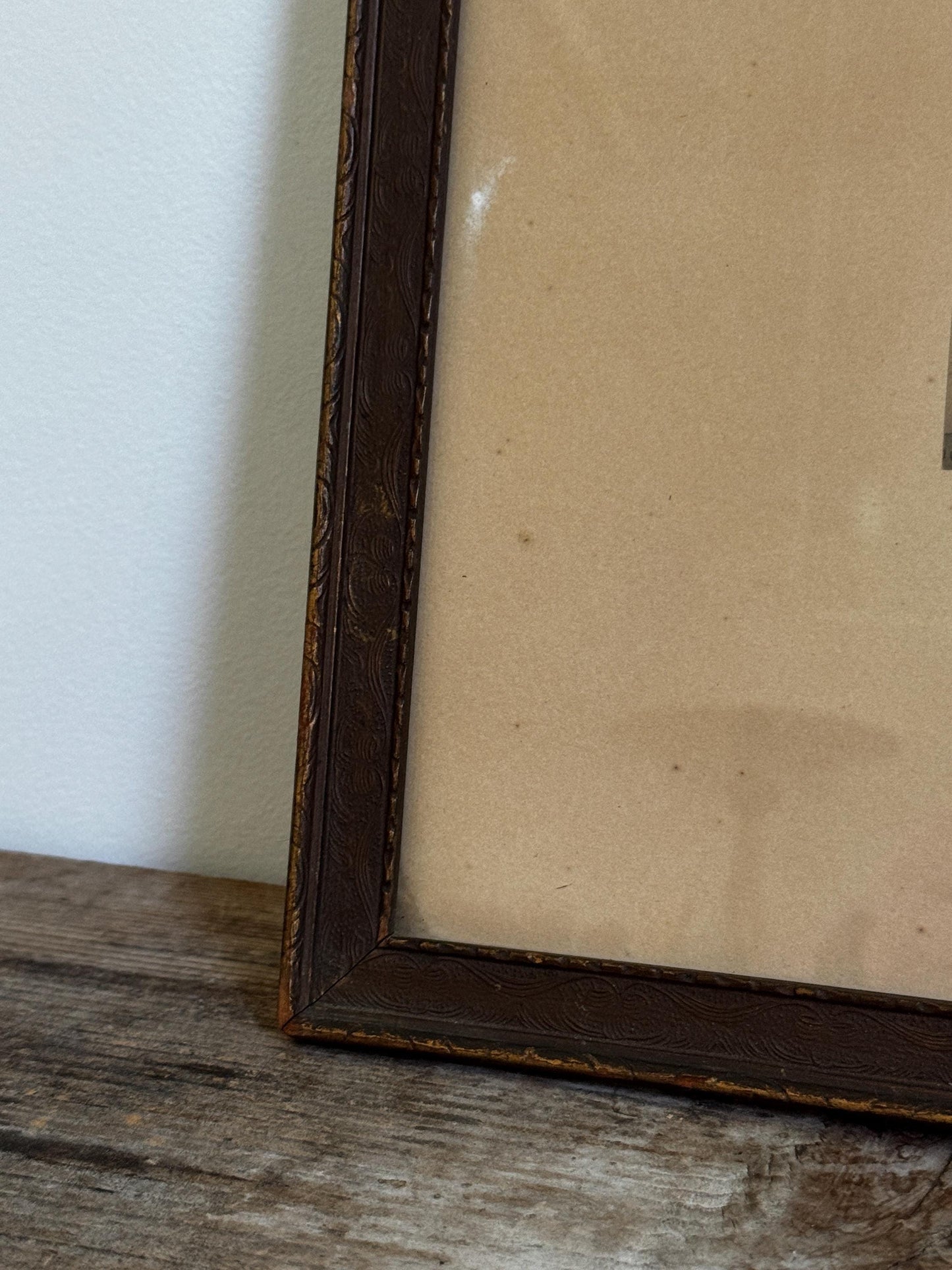 Antique Framed Walter Nutting A Newmarket Belle Framed Photograph Sepia Colonial Interior Scene Pencil Signed