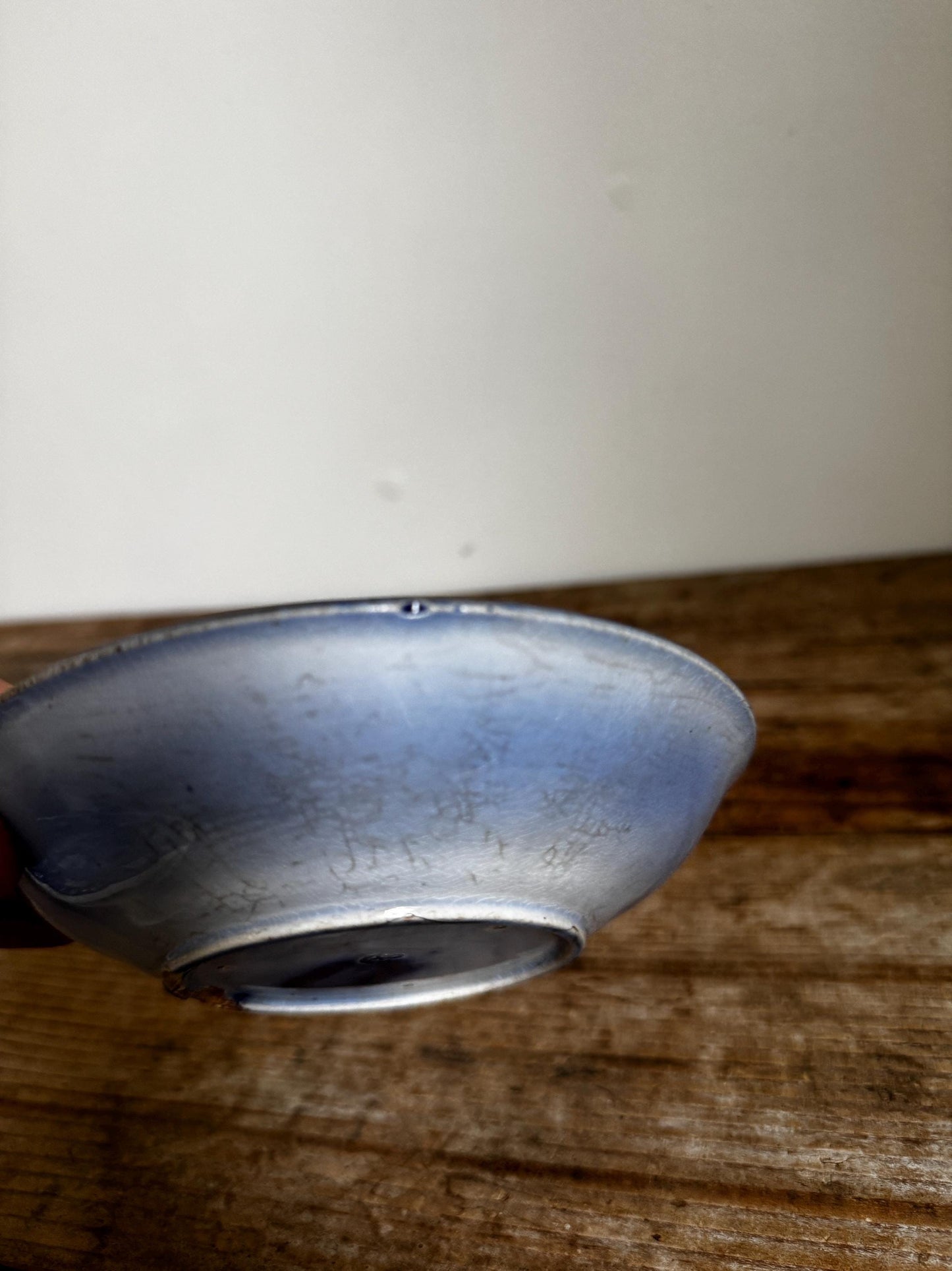 Antique Davenport AMOY Ironstone Flow Blue Plate 6" Saucer